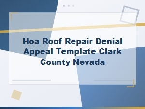 Appeal Your Hoa Roof Repair Denial in Clark County