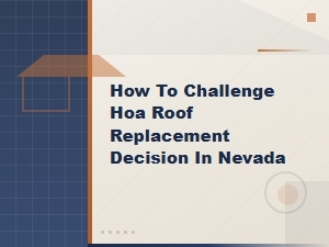 Nevada Hoa Roof Replacement Appeal Letter Template